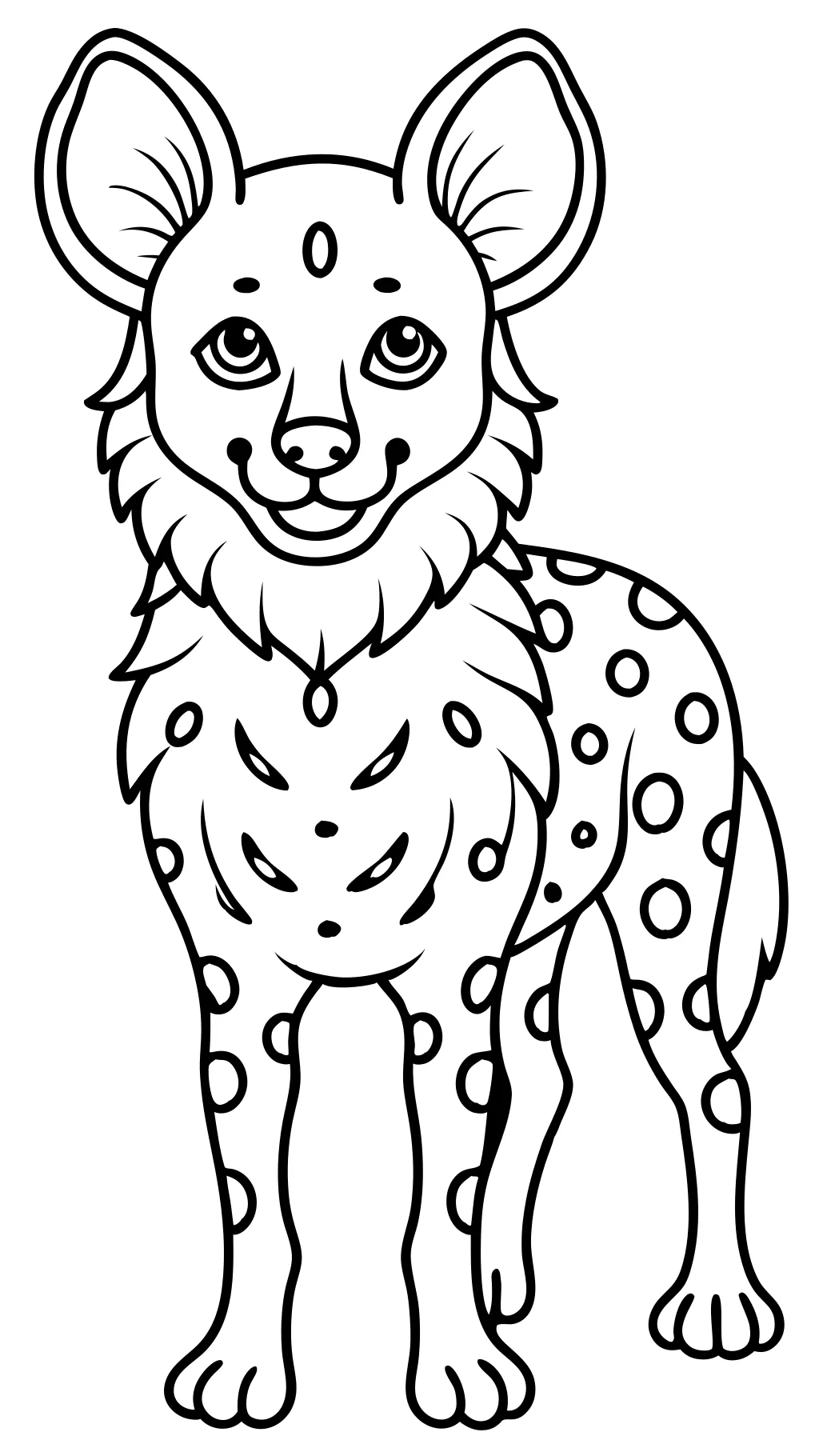 coloring pages of hyenas